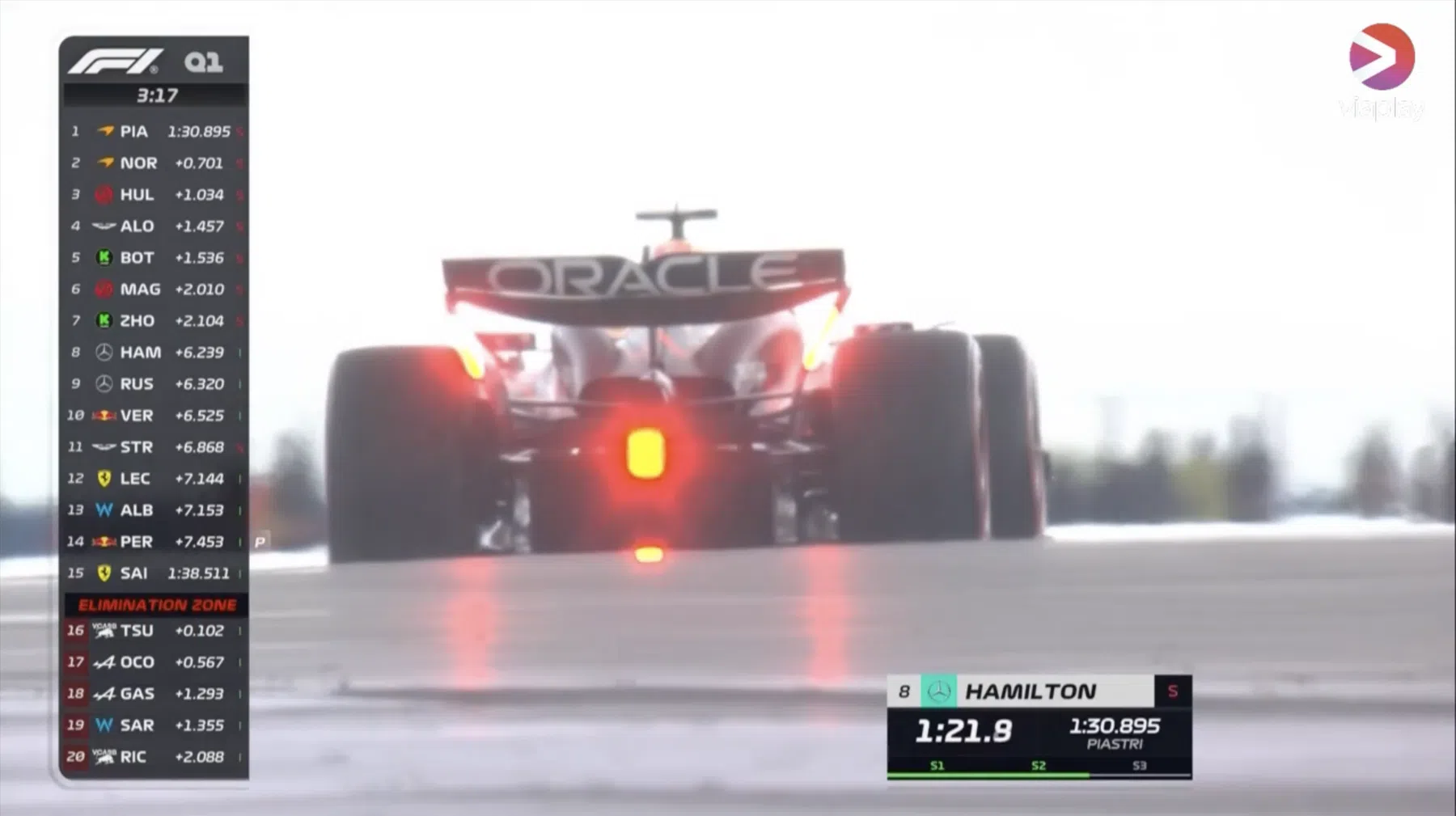 Verstappen makes mistake through gravel in Q1 qualifying Silverstone