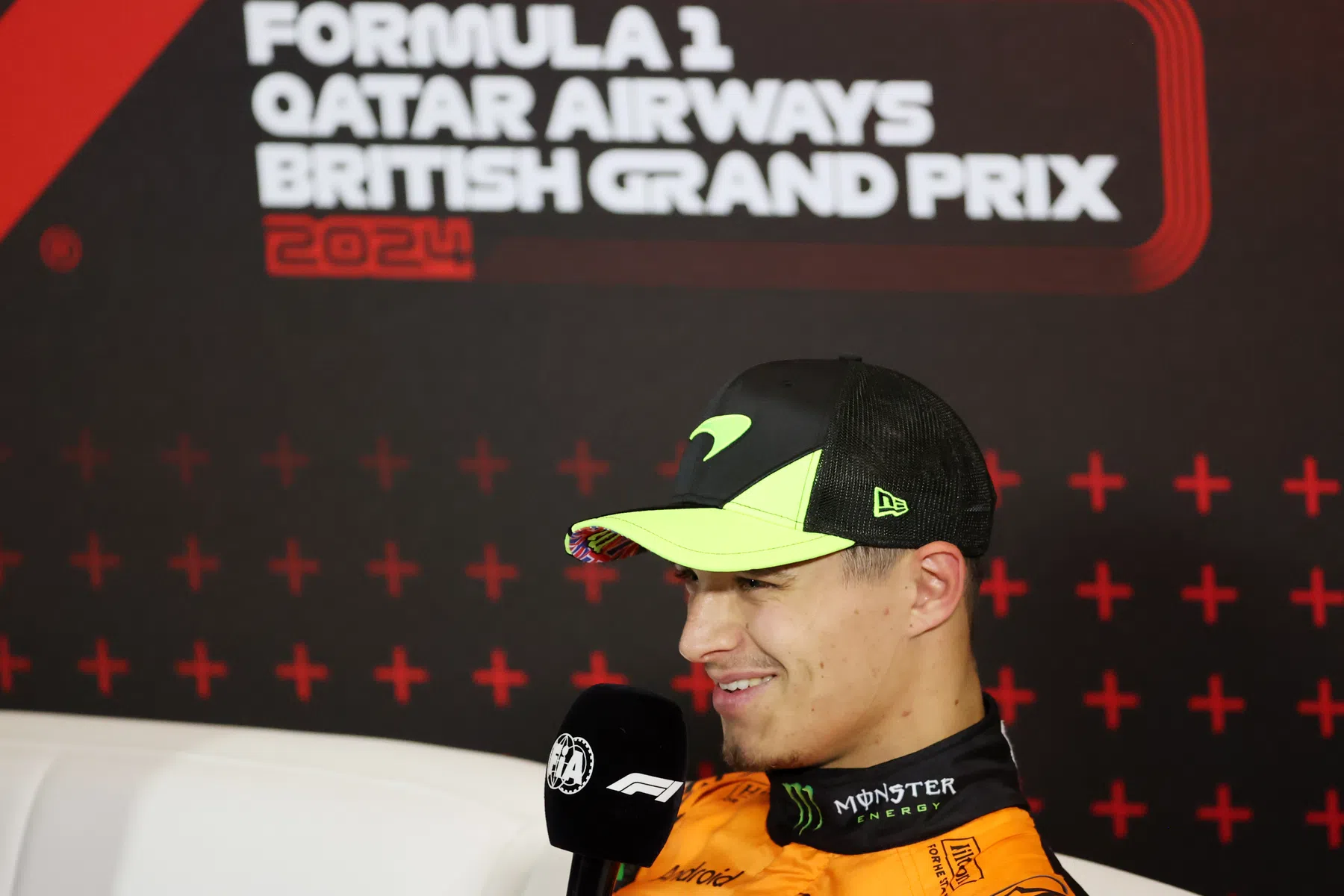 Lando Norris in Germany for England's Euro 2024 final against Spain