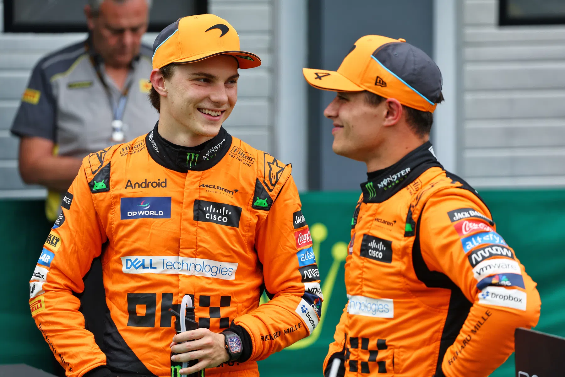 oscar piastri driver parade reaction at the hungarian grand prix 2024