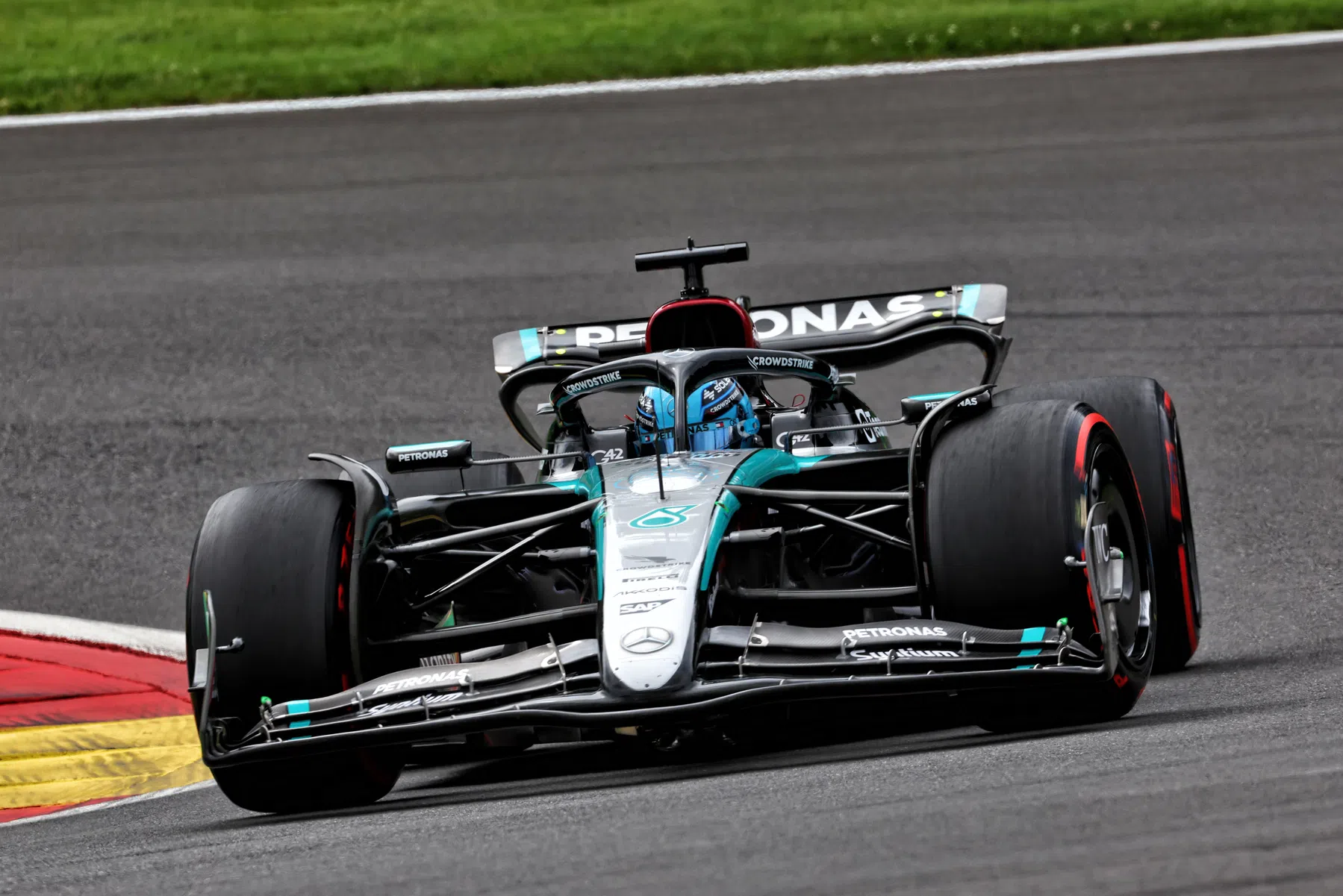 Russell wins Belgian Grand Prix with one two for Mercedes