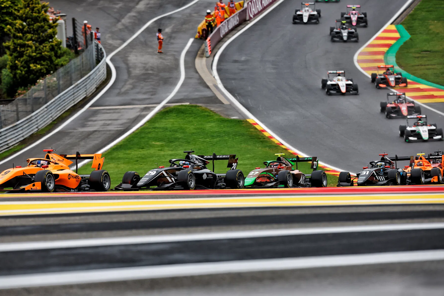 formula 3 spa: lindblad drops out, voisin wins feature race