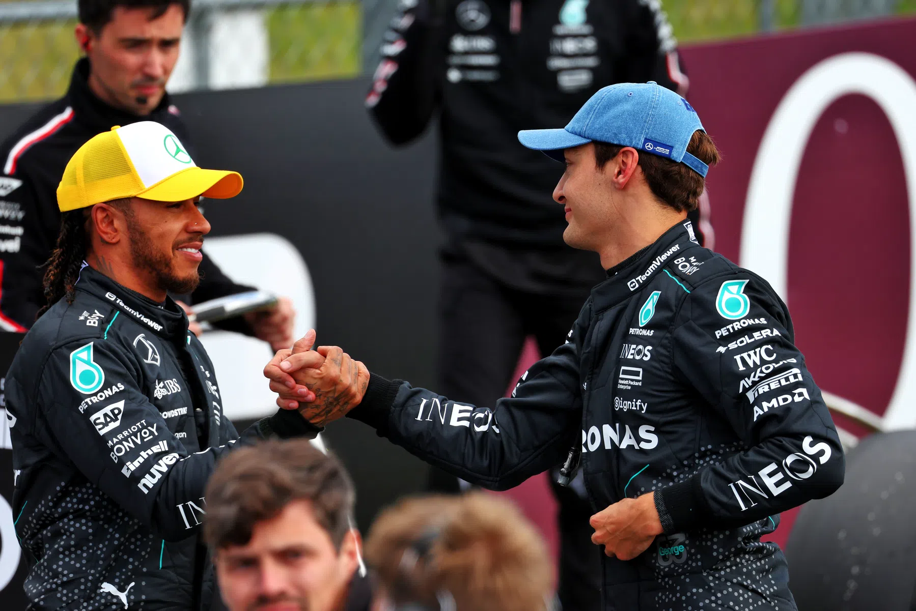 hamilton and russell explain how mercedes have improved their 2024 season