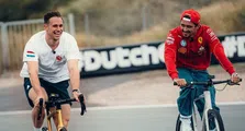 Thumbnail for article: Charles Leclerc fietst rondje Zandvoort met Harrie Lavreysen | F1 Updates