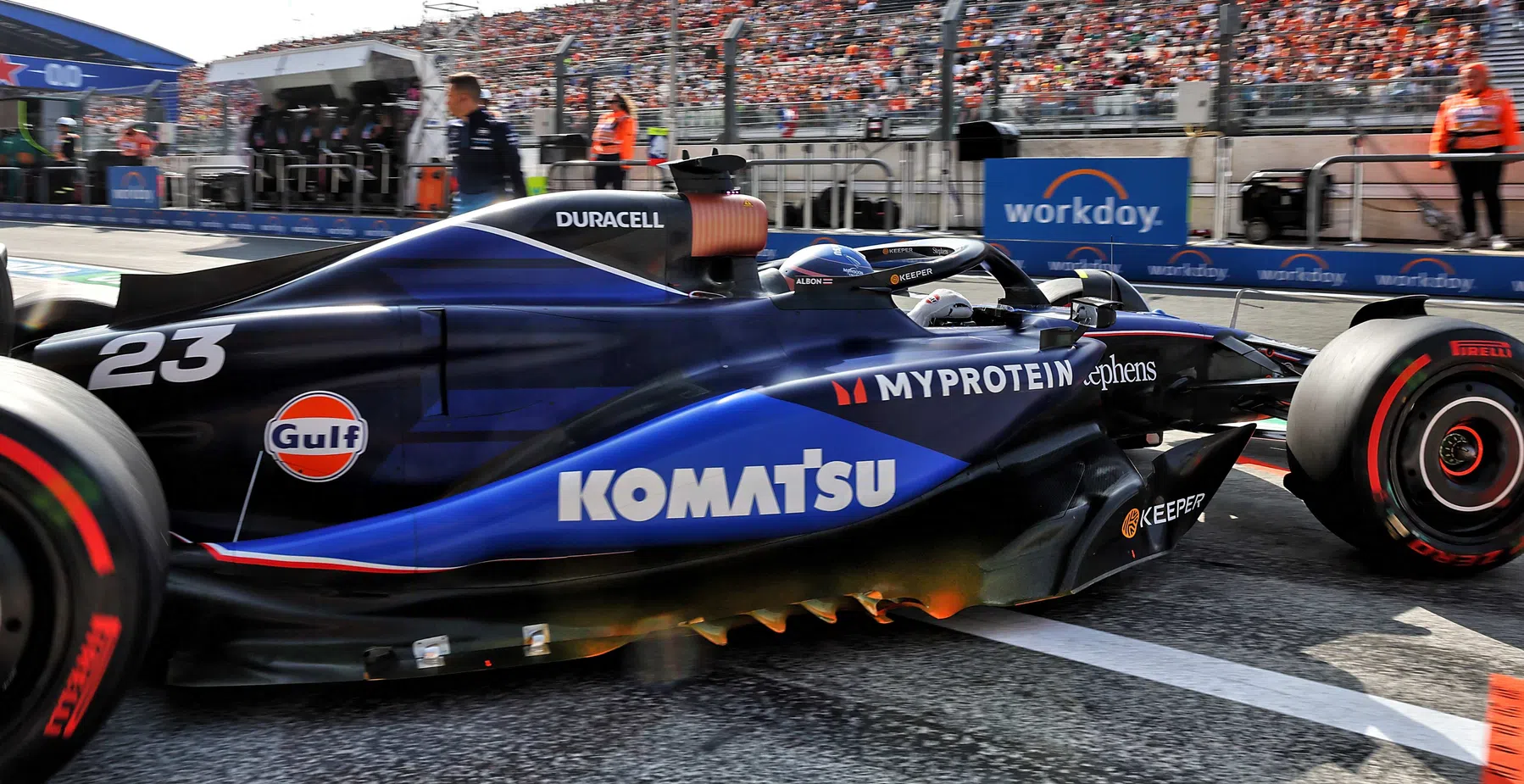 Vier F1-Fahrer bei den Stewards nach dem FP2 des GP der Niederlande in Zandvoort