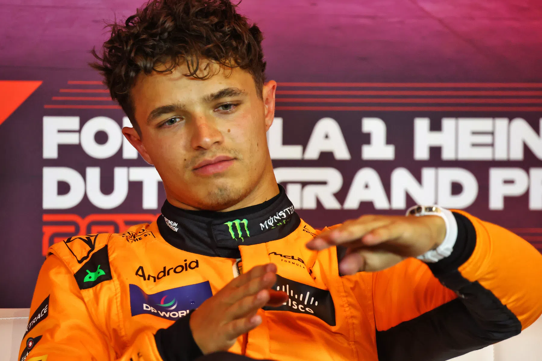 Norris está preocupado com a largada da pole position no Grande Prêmio da Holanda