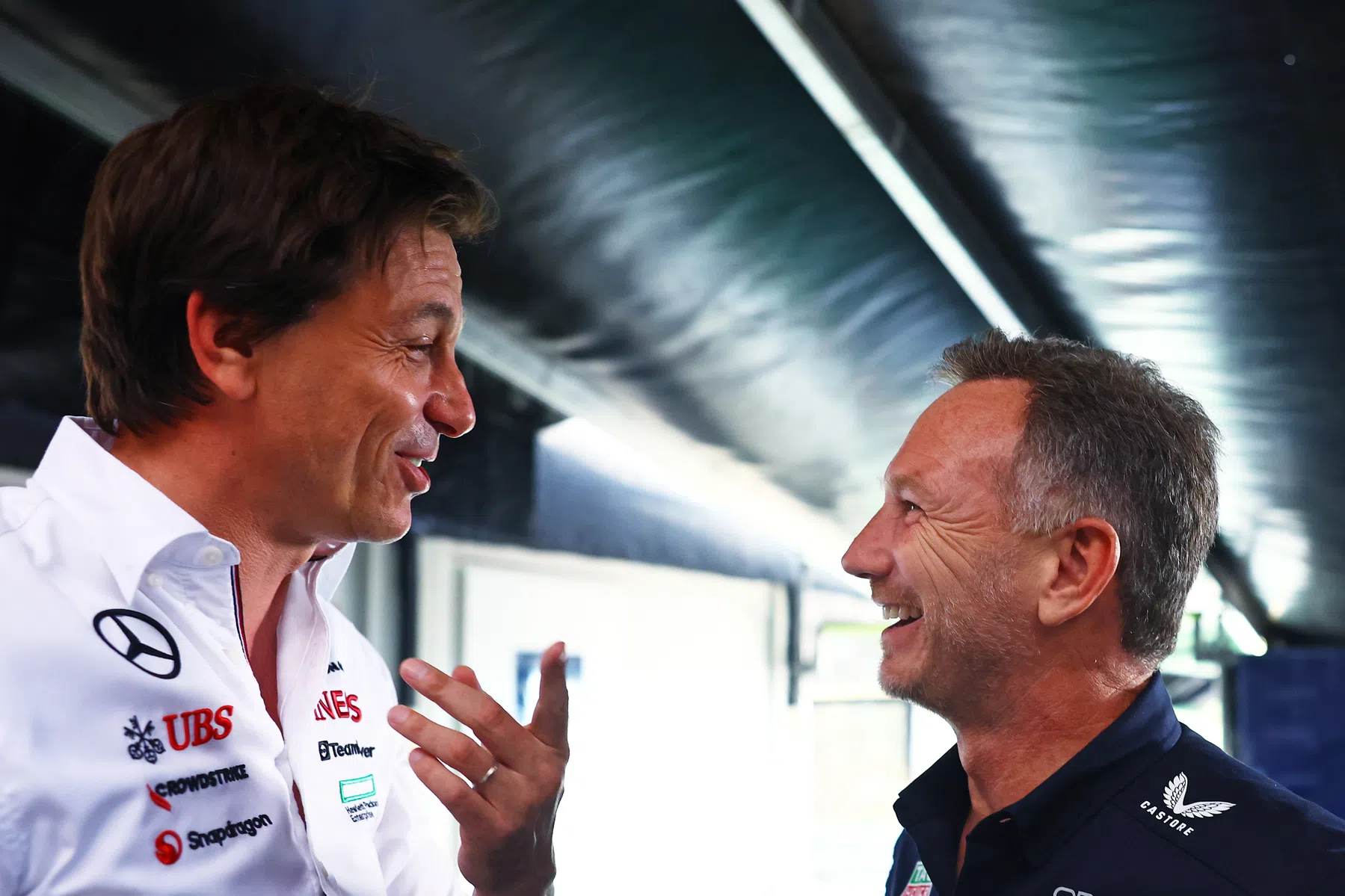 Horner scherza con Toto Wolff a proposito di Max Verstappen