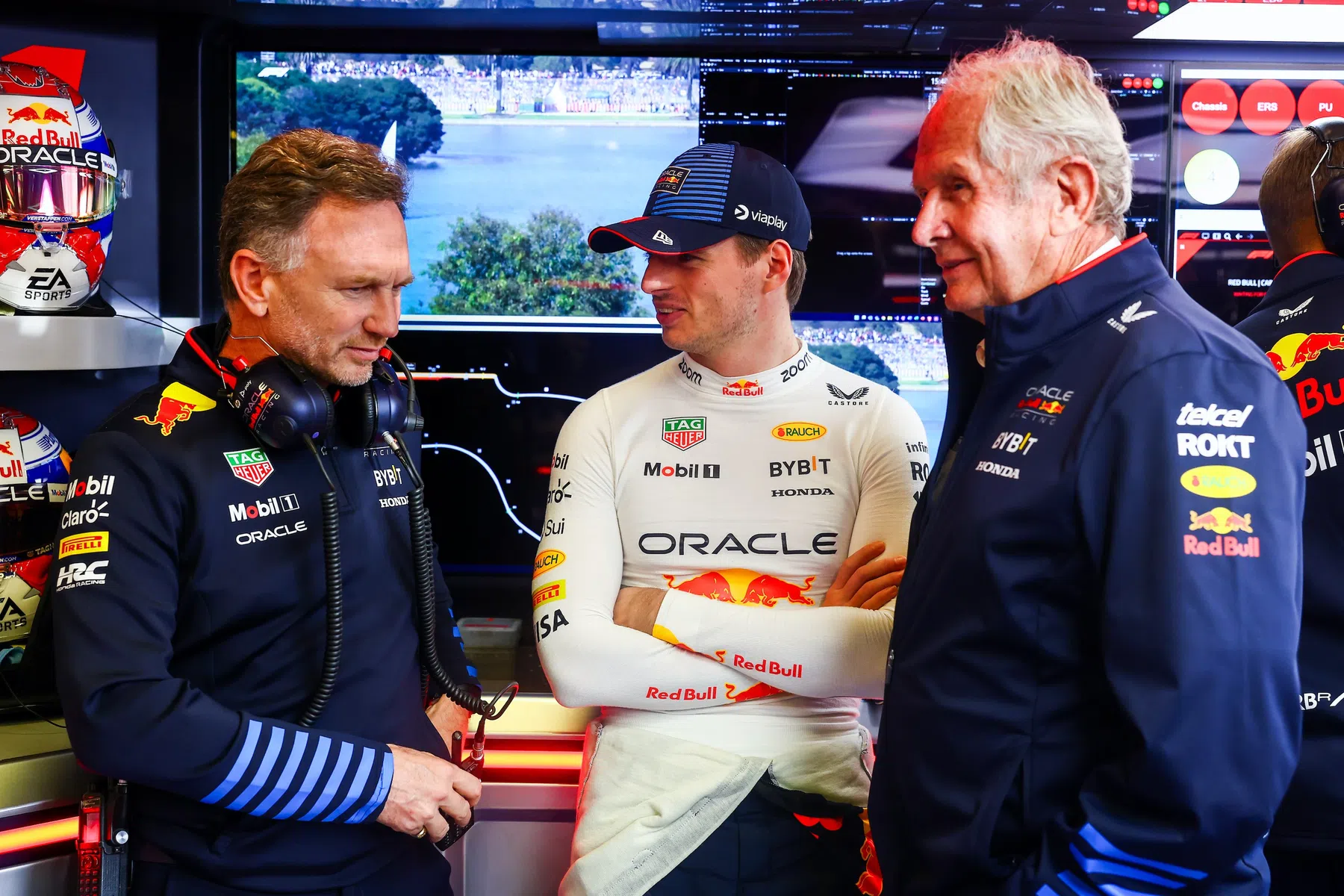 Verstappen with Fabrizio Romano at Monza