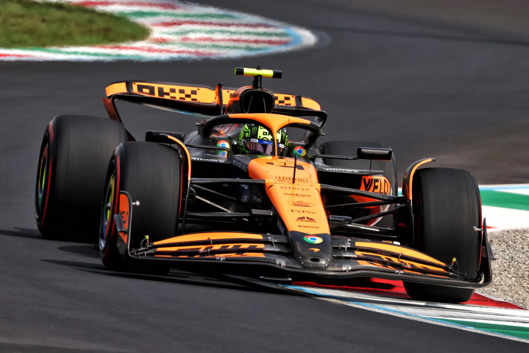 Lando Norris on pole position in Italian GP with Max Verstappen in seventh