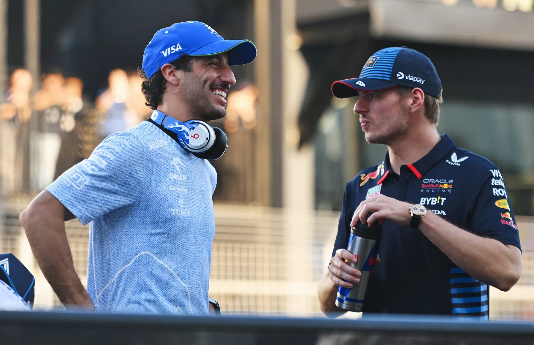 F1 driver Daniel Ricciardo on an bonus from Red Bull Racing in singapore