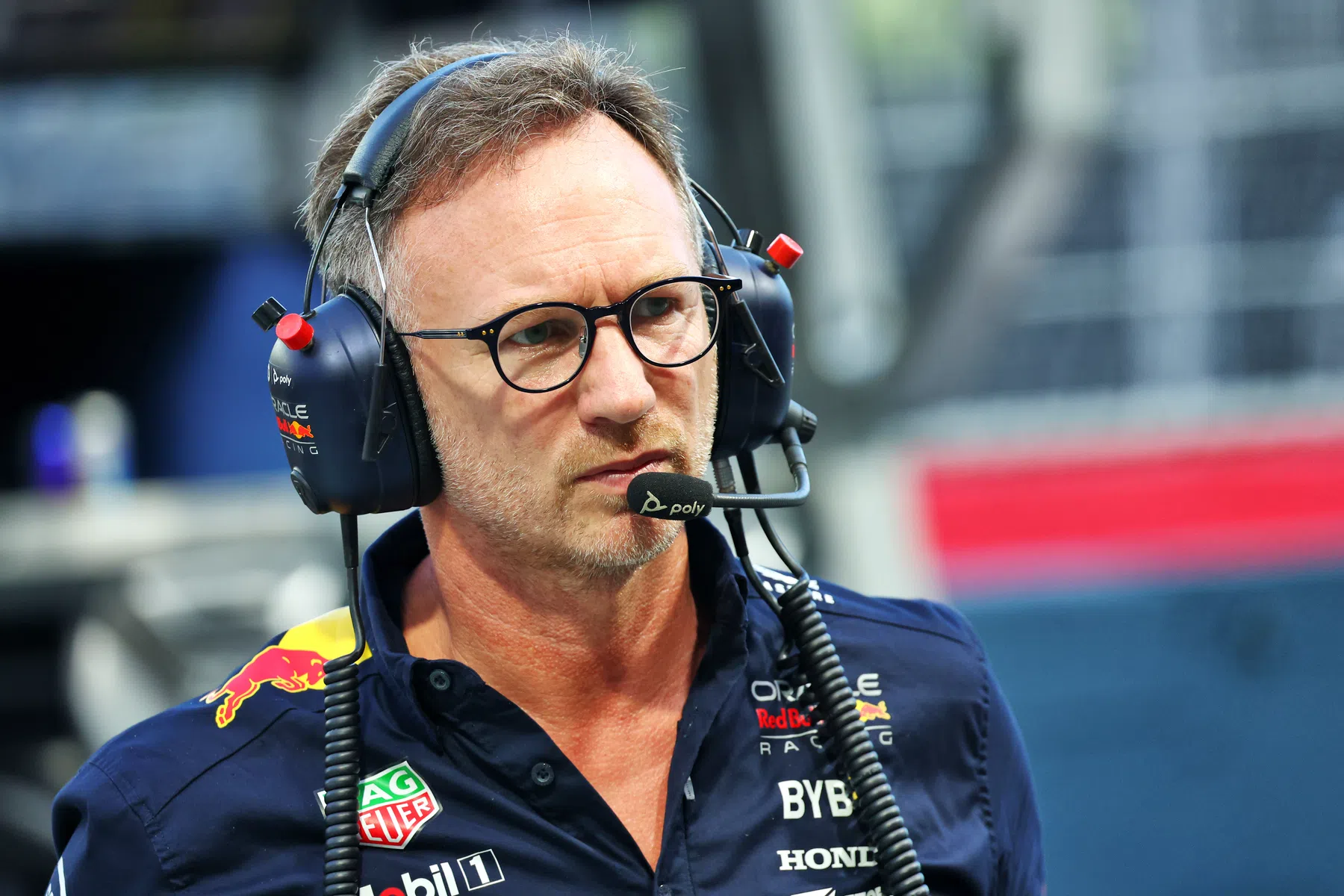 Christian Horner over F1 coureur Sergio Perez van Red Bull Racing 