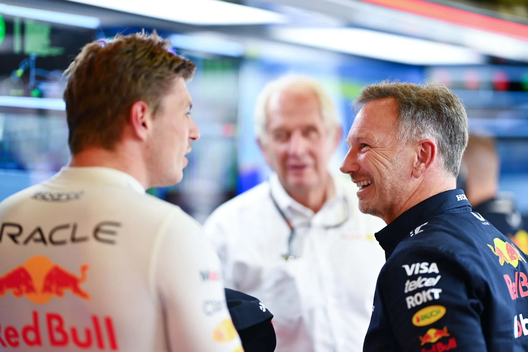 Ook Red Bull-teambaas Christian Horner felicteert Max Verstappen