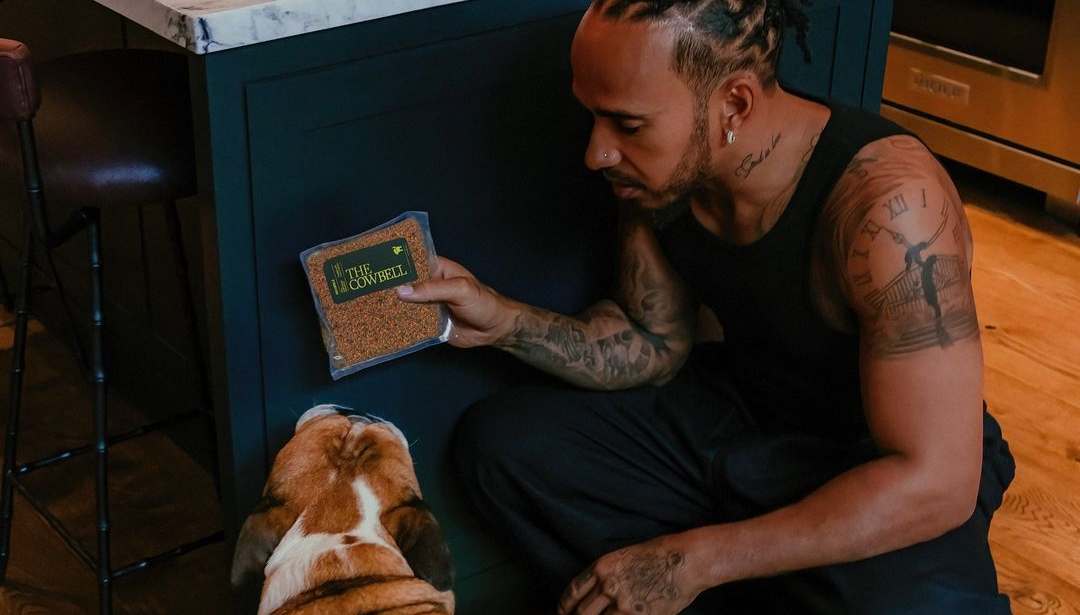 Lewis Hamilton and Roscoe switch to vegan dog food