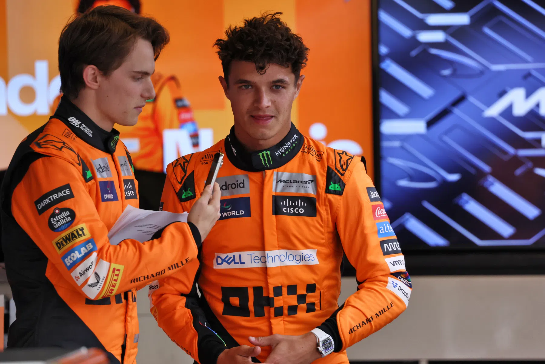 lando norris and oscar piastri talk about the circuit changes at the us gp