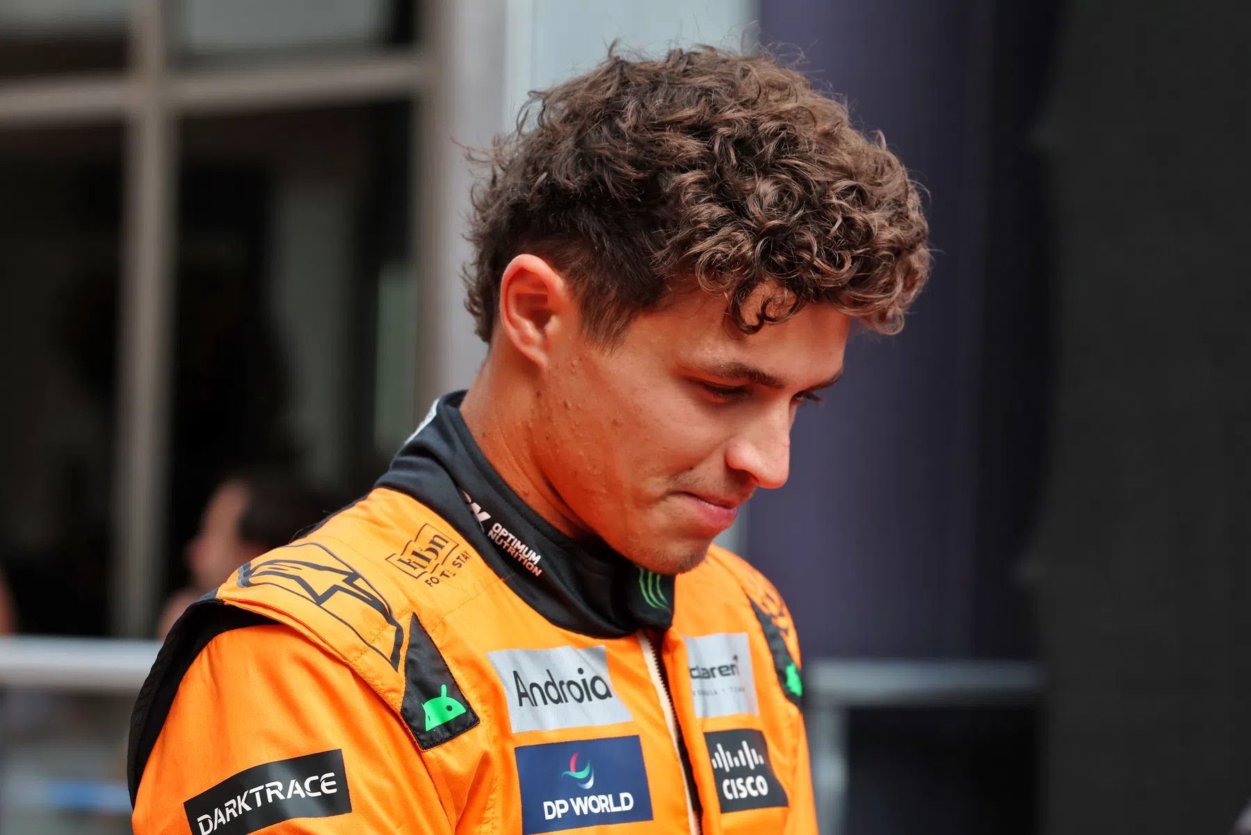 Lando Norris dejected after sprint qualifying in Austin