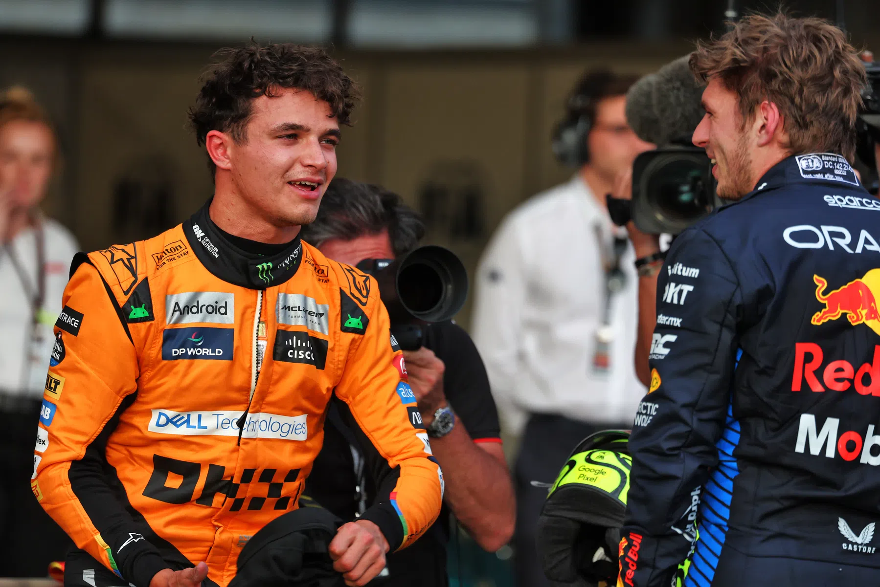 F1 Lando Norris conscient de la menace que représente Max Verstappen derrière lui au Grand Prix des États-Unis.