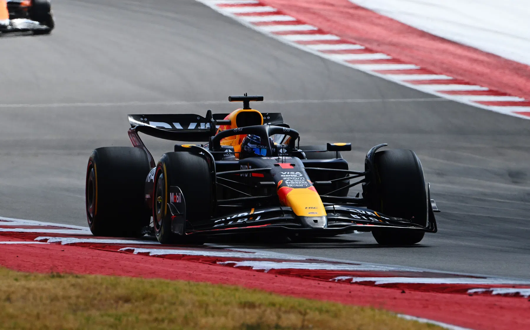 F1 US Grand Prix Max Verstappen gets past Norris Leclerc takes the lead