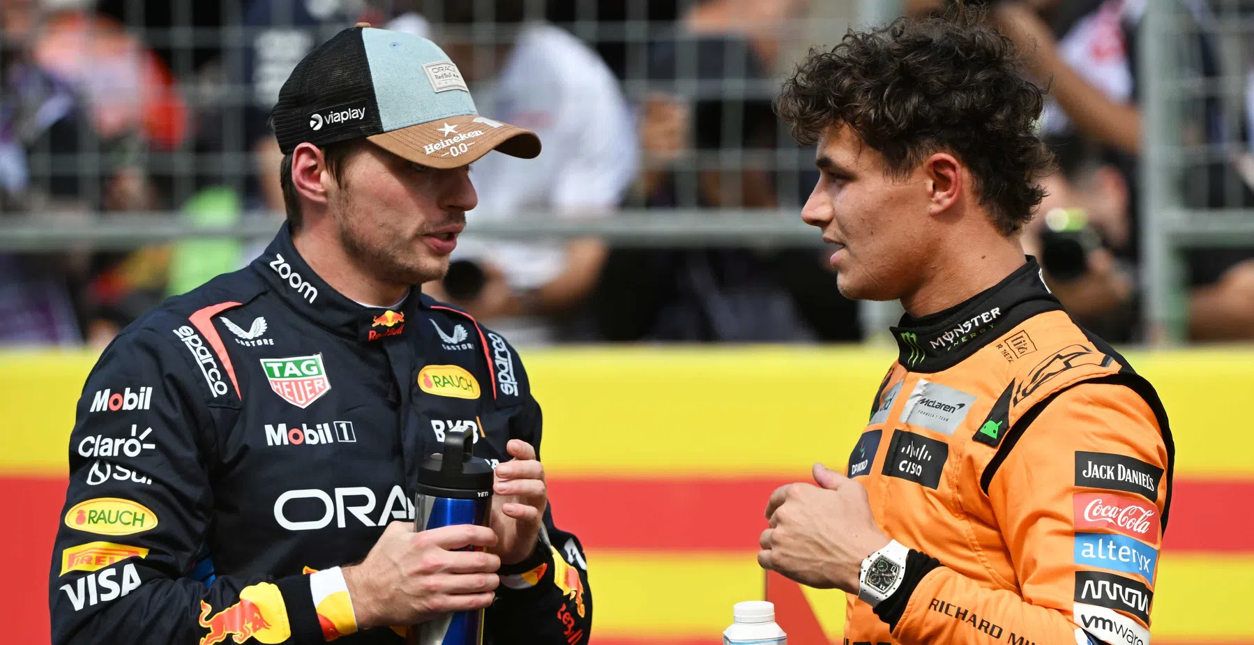 Lando Norris in P1, Max Verstappen P2 in starting grid F1 GP United States