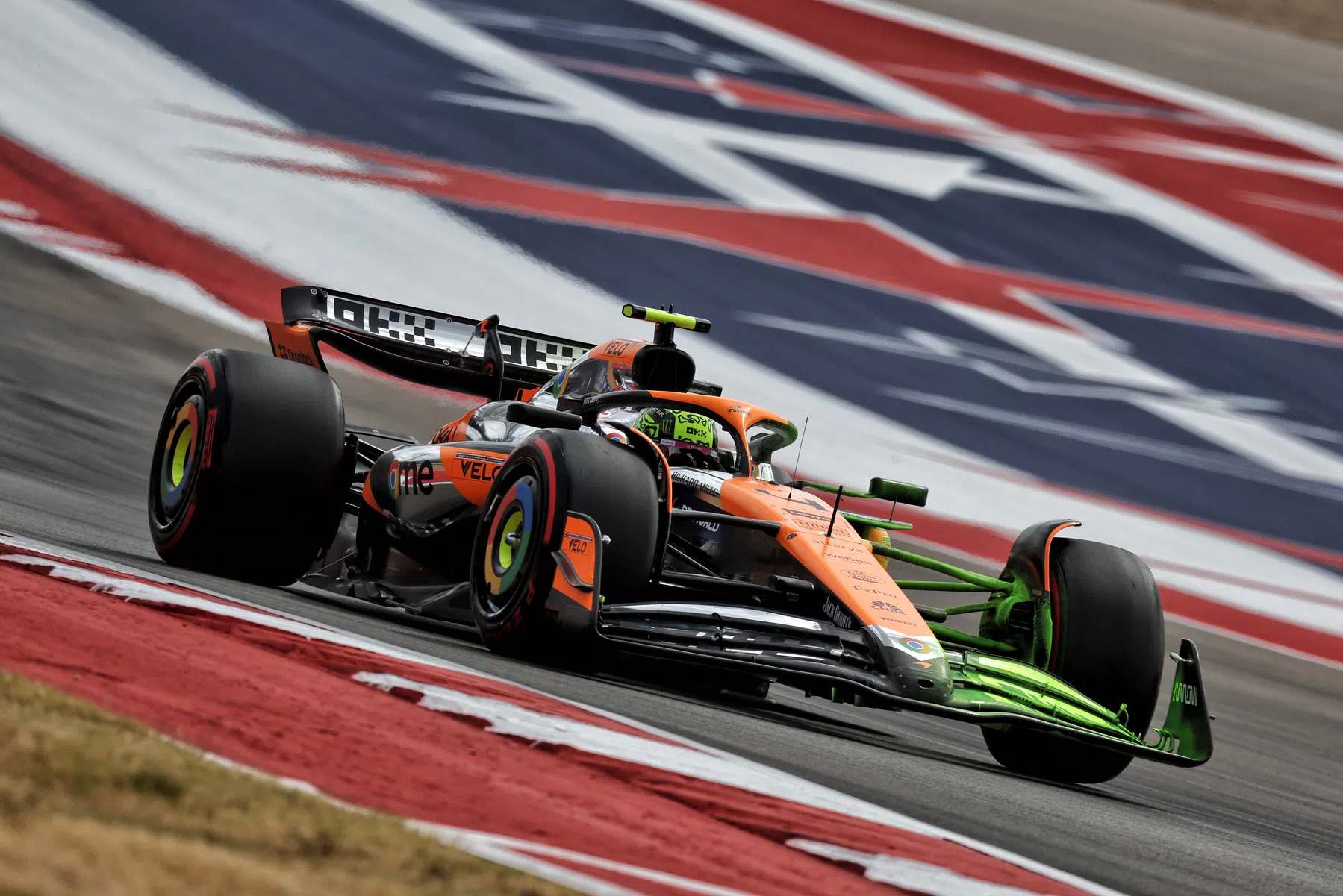 Lando Norris on pole for the United States Grand Prix alongside Verstappen