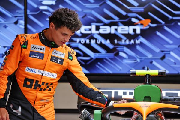 Lando Norris P1 COTA US GP Qualifying pole position uma caixa marcada