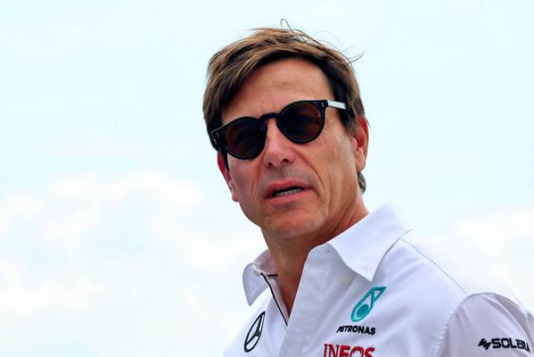 Toto Wolff team radio joke penalty for Russell F1 US GP