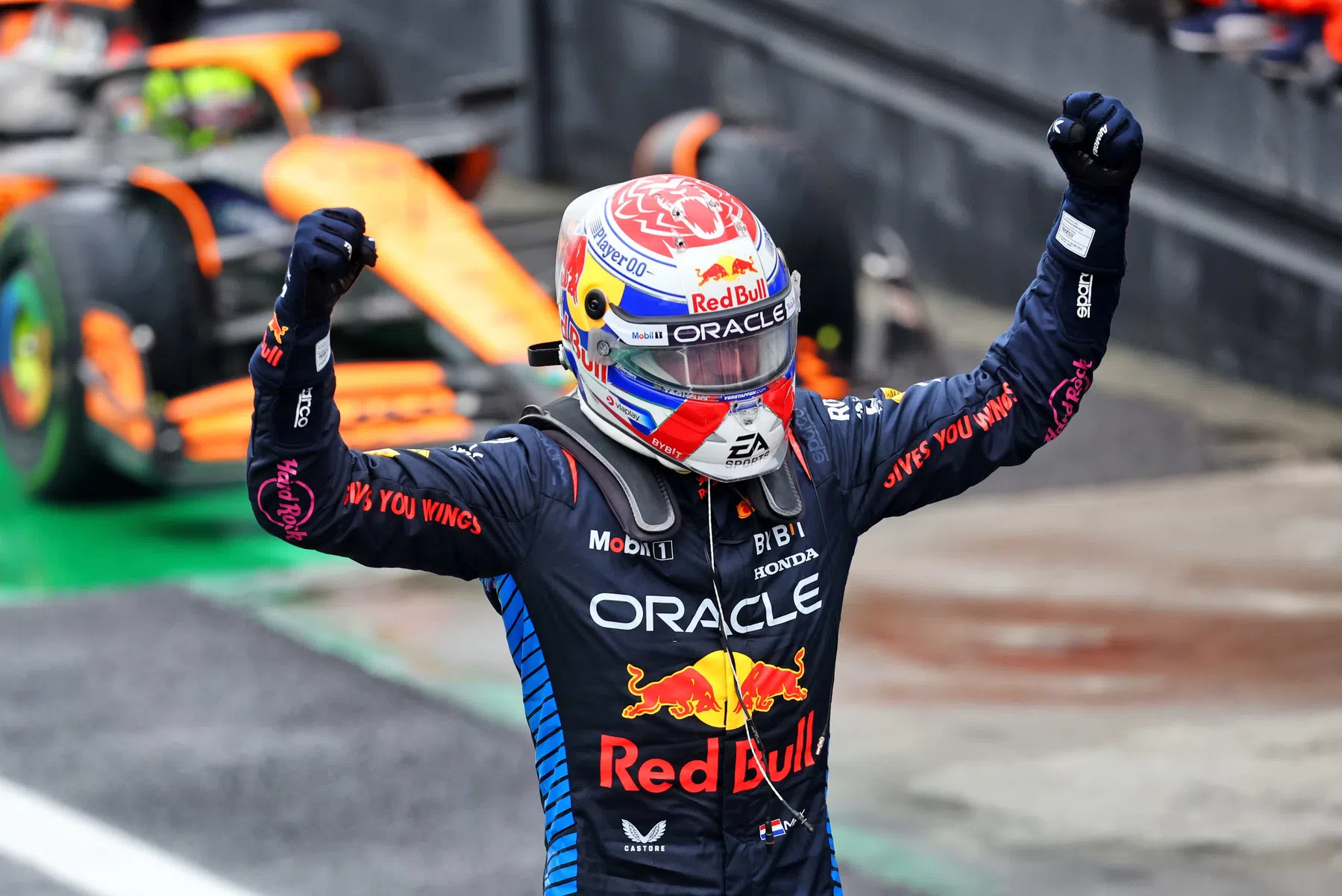 Max Verstappen reacts after amazing win in Brazil