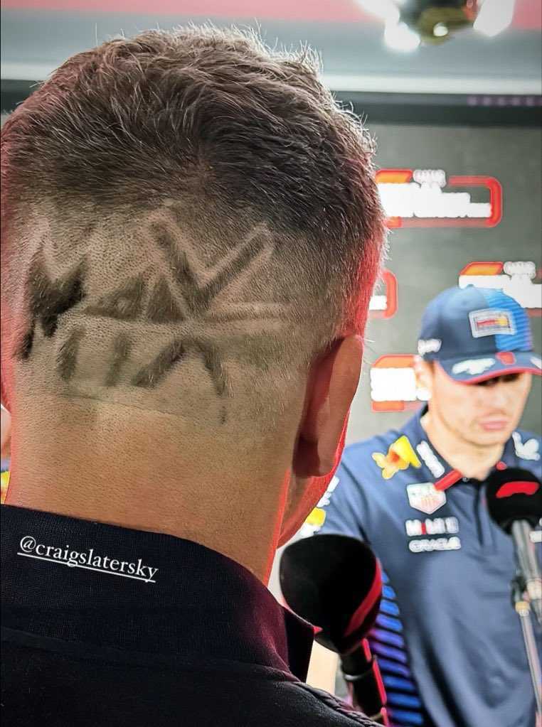 Sky Sports reporter Craig Slater has special Max Verstappen haircut