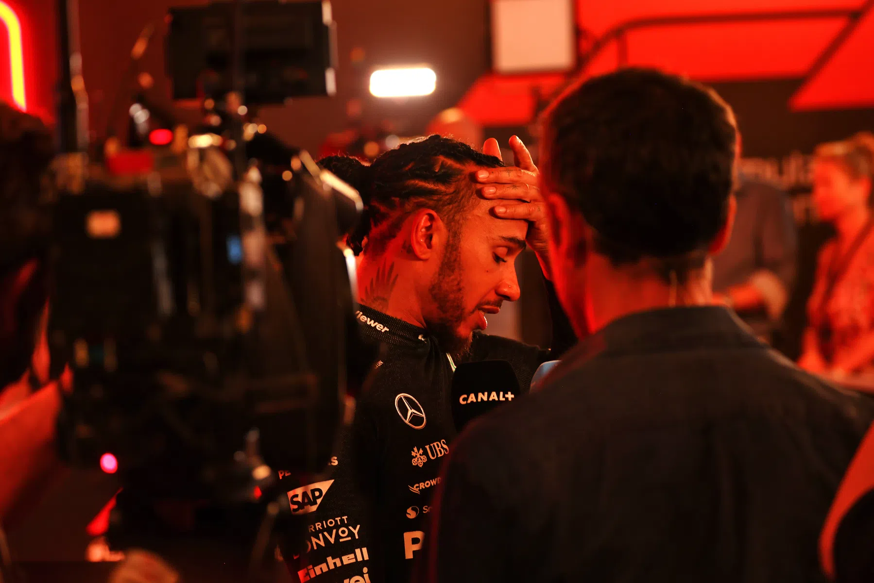 F1 Lewis Hamilton on last qualifying with Mercedes F1 team in Abu Dhabi