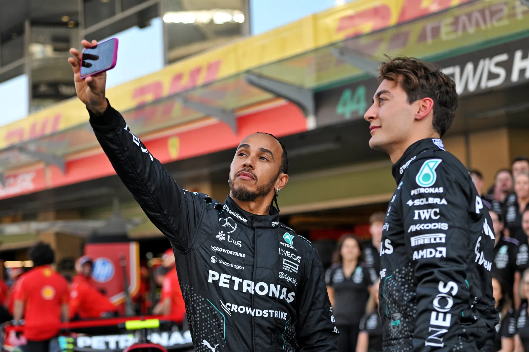 lewis hamilton and george russell give advice for the f1 2025 rookies