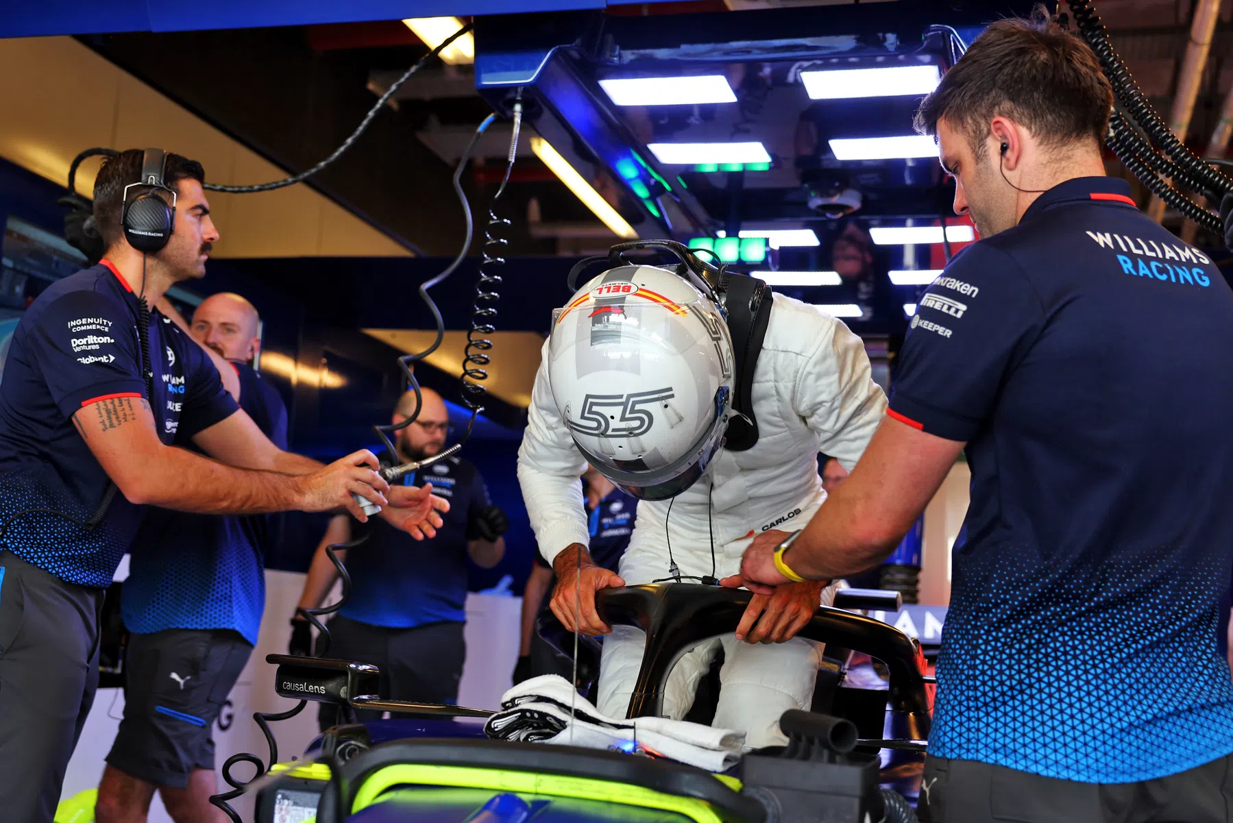 Primer día de Carlos Sainz en Grove Williams