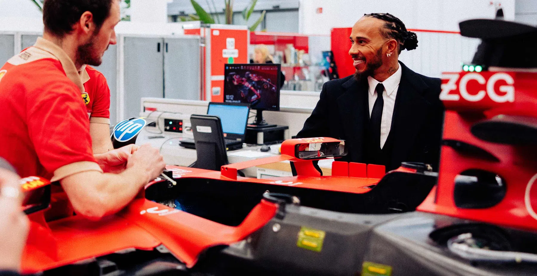 Lewis Hamilton voelt zich nu al thuis bij Ferrari