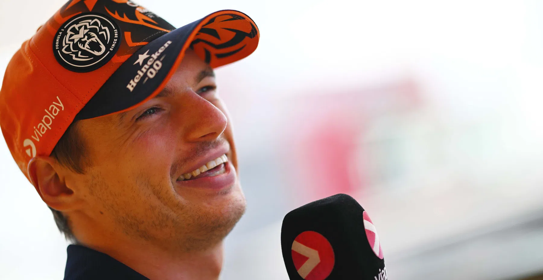 Max Verstappen laughs at his own Super Bowl joke