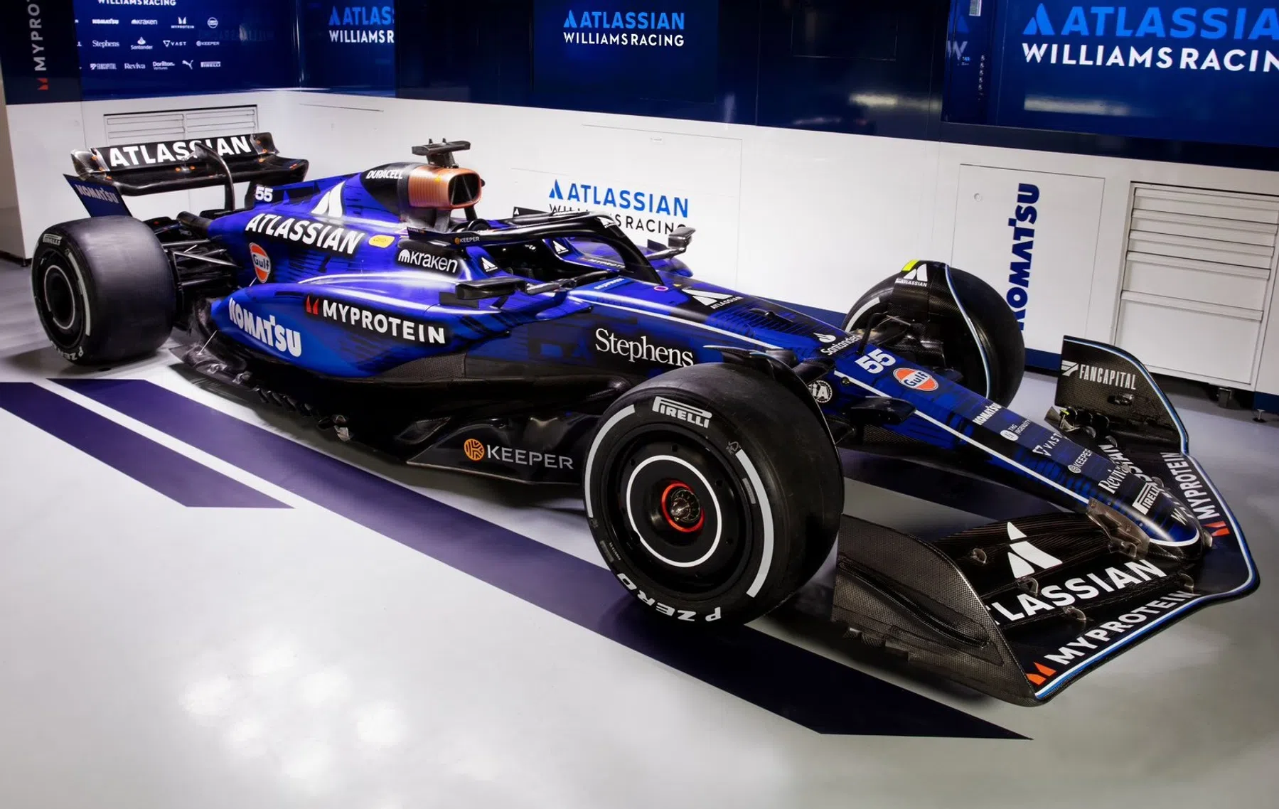 De eerste foto's van de gloednieuwe Williams FW47 auto voor F1 in 2025