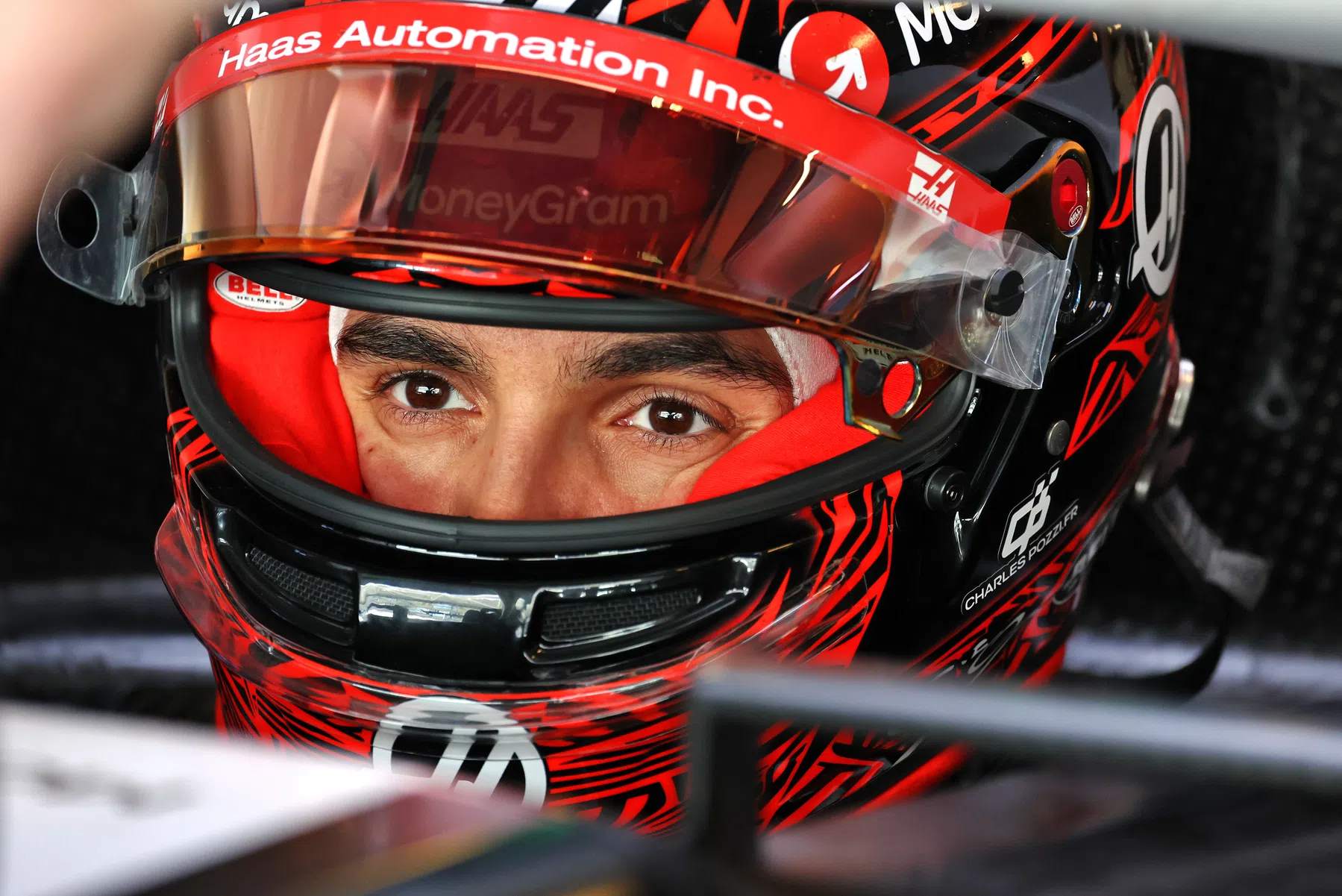 Haas VF25 Esteban Ocon visible damage during shakedown