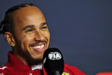 Thumbnail for article: Hamilton sparks laughter with bold joke about teammate Leclerc's appearance