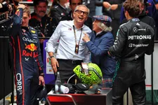 Thumbnail for article: Verstappen jokes about relationship with Russell: 'Shockingly bad!'